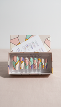Lavender Ink Geometric Coffins