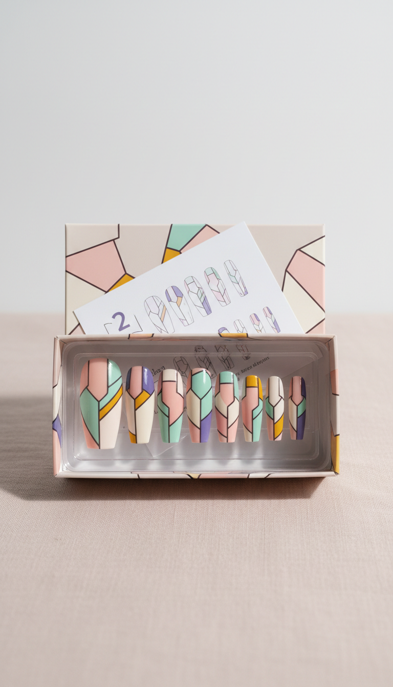 Lavender Ink Geometric Coffins