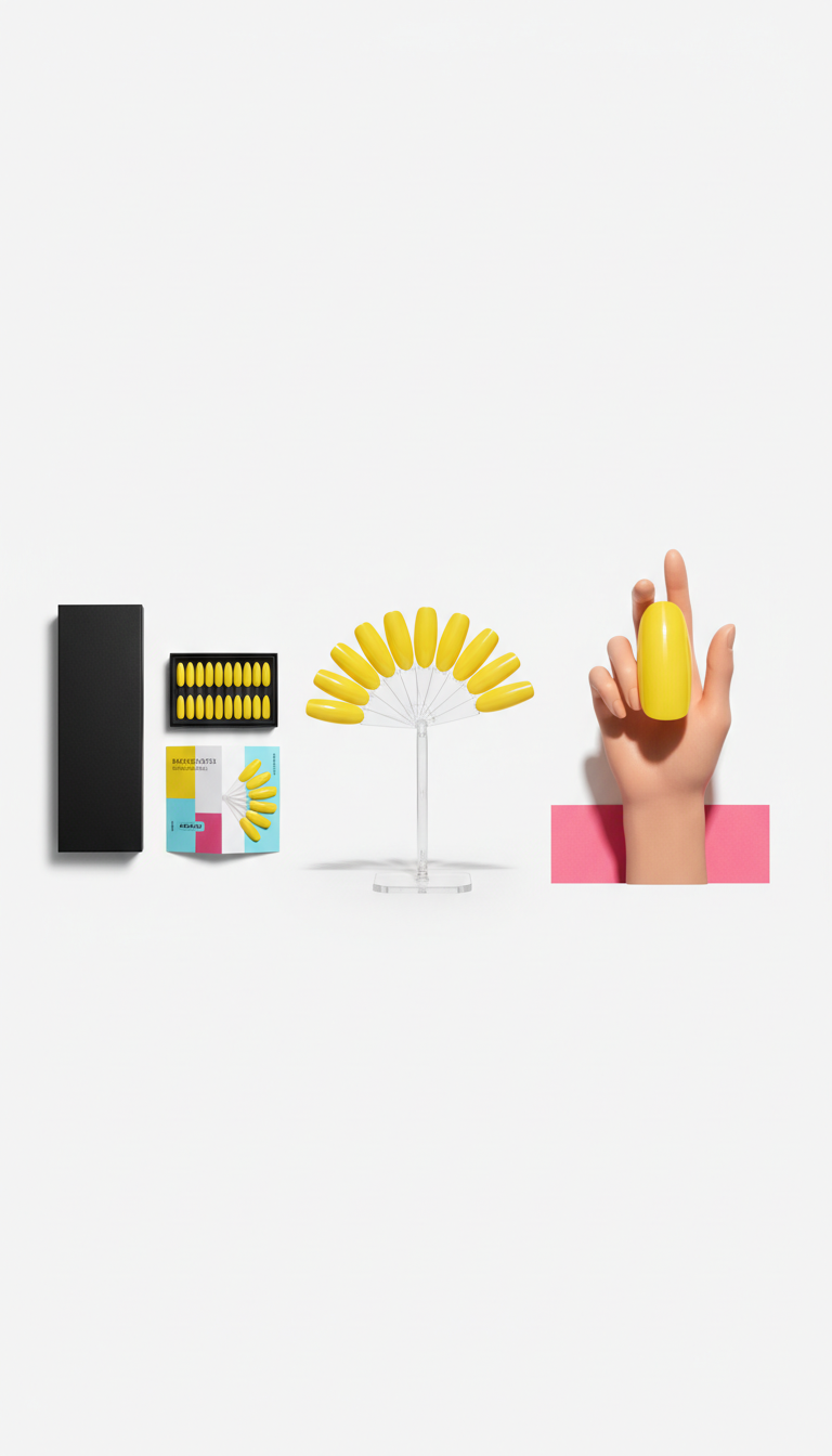 Pop Yellow Acrylic Nail Set